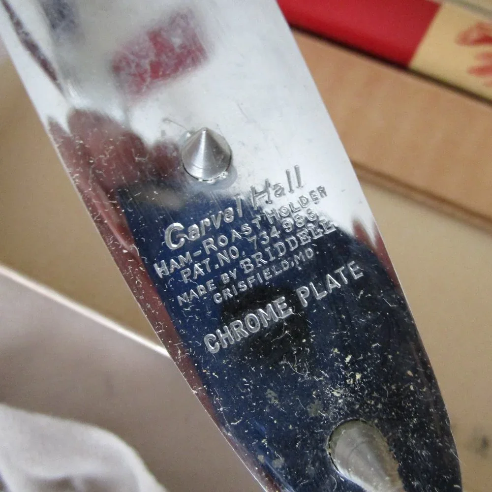 vintage stainless steel meat handle